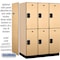 Salsbury Industries 2 Tier Designer Locker, 54"Wx76"Hx24"D, 6 Door, Maple 18-22364MAP - alternate 6